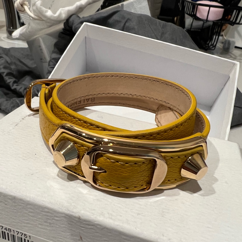 Balenciaga Leather Wrap Bracelet